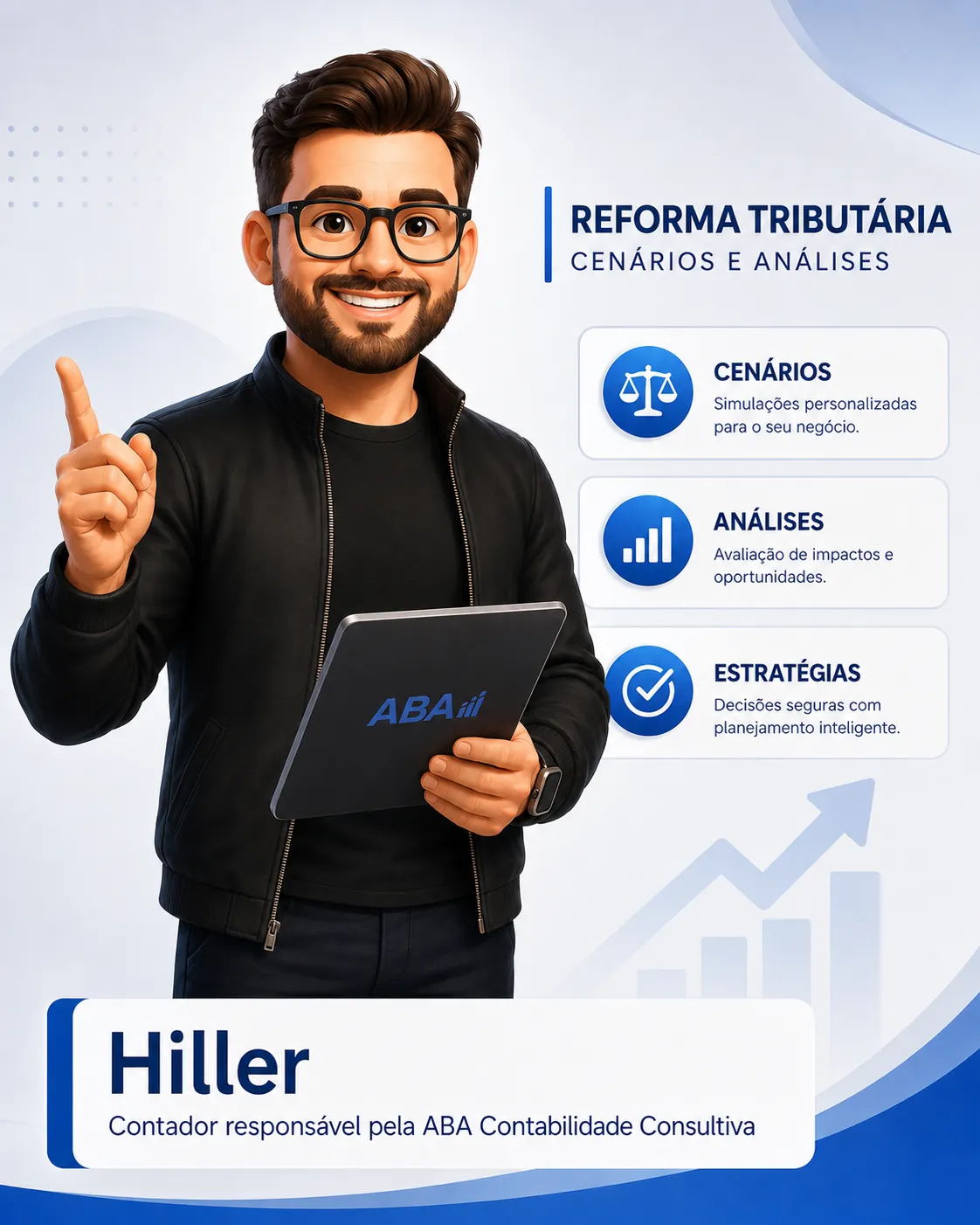 Hiller apresentando cenários da Reforma Tributária